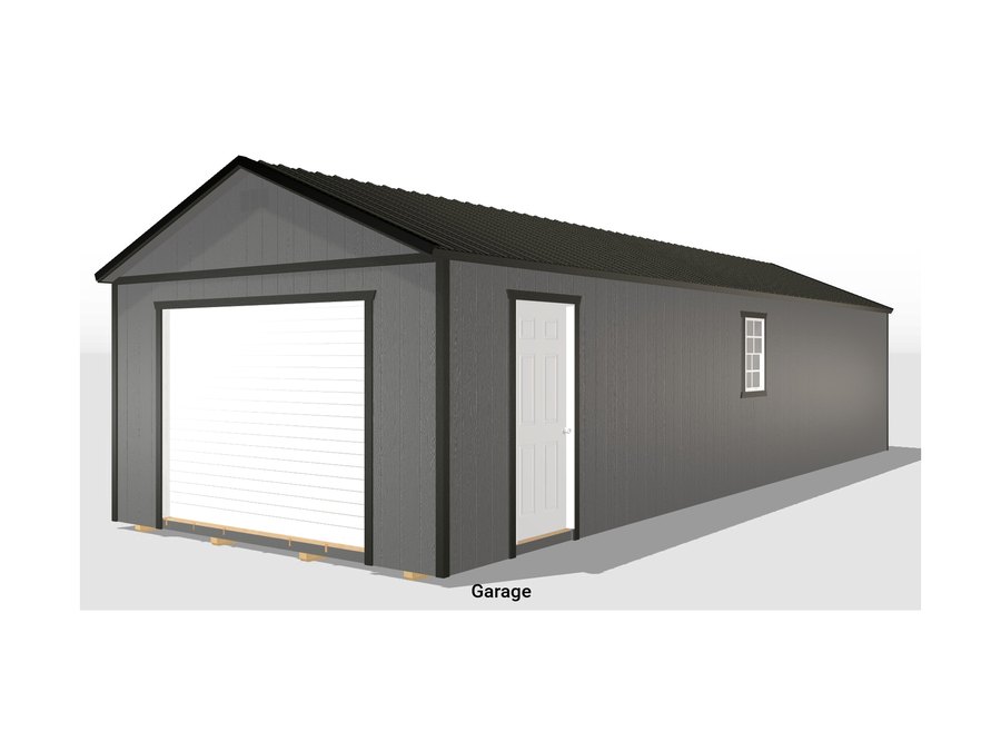 14 ft wide Garage — 3D render