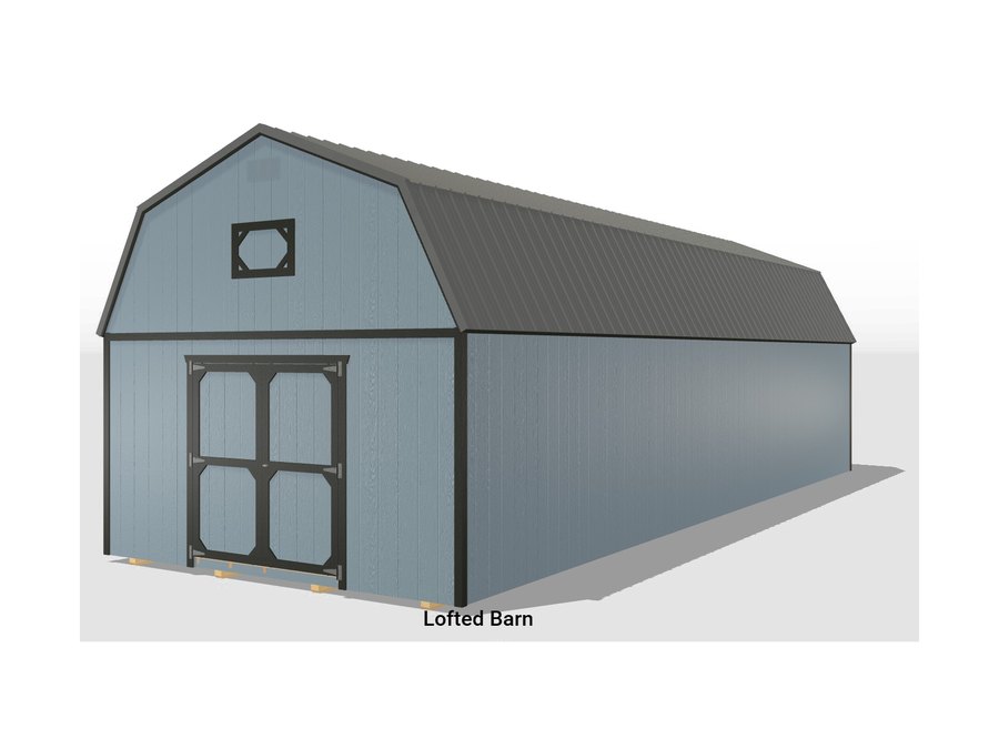 14 ft wide Lofted Barn — 3D render