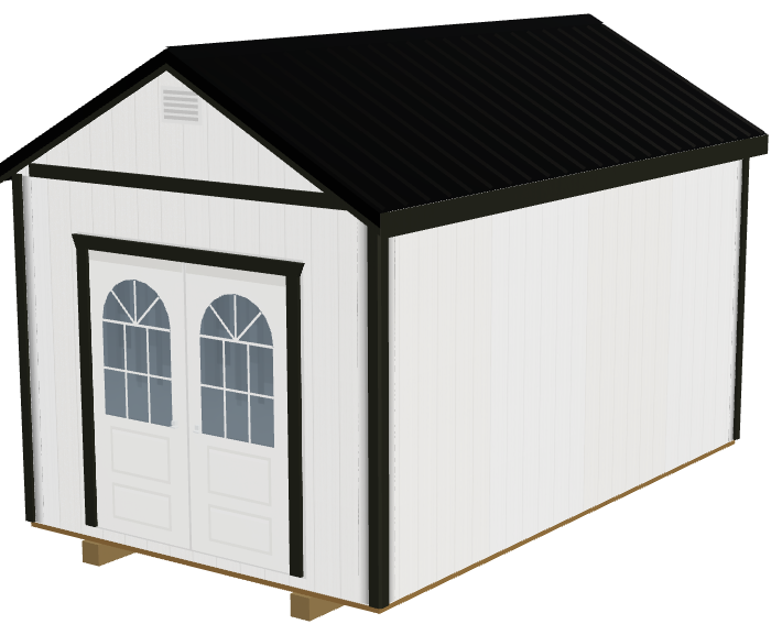 A building with the 11-Lite French Doors on it