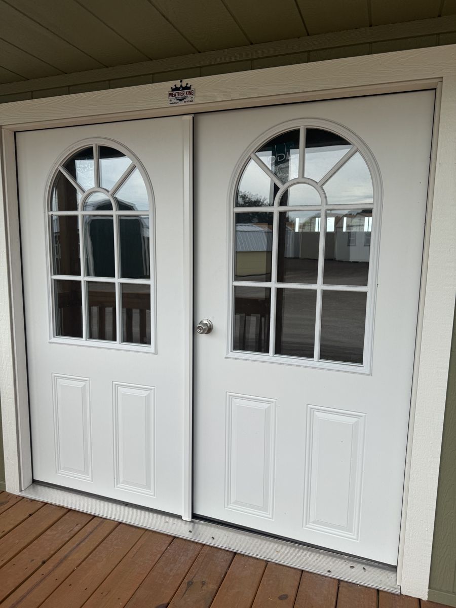 The pair of glazed doors