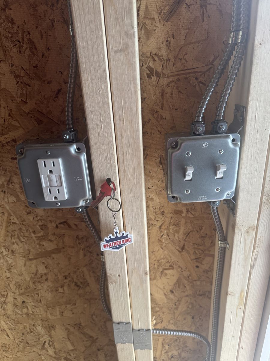 The switch and the GFCI outlet