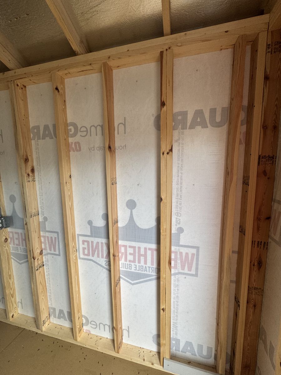 The moisture barrier going on the walls