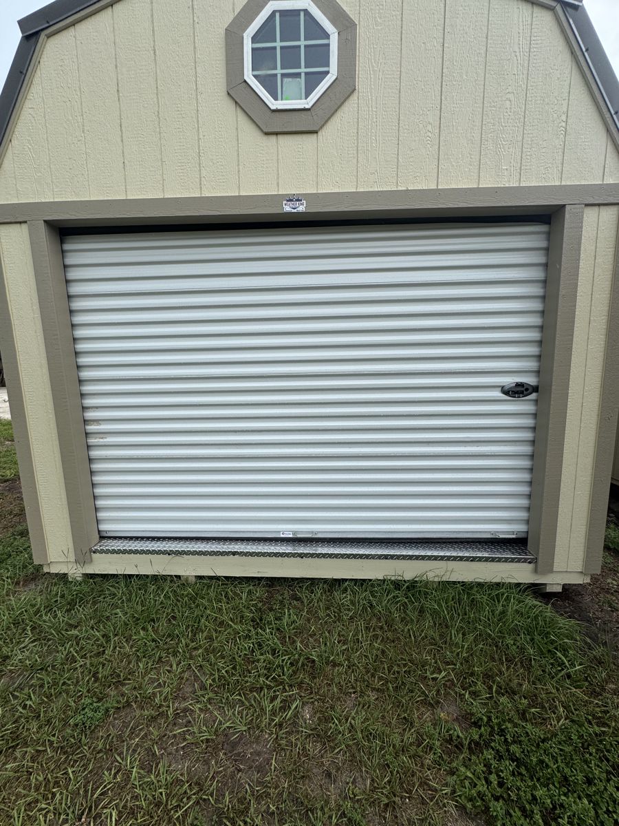 The 8 ft roll-up, with the threshold plate