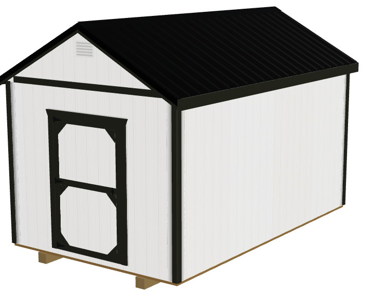 A building with the 48″ Wooden Door on it