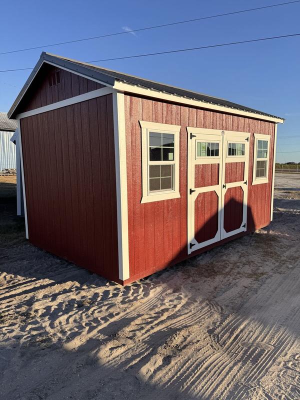 Red side utility shed